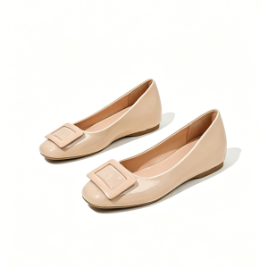 Nude-pink ballet flats